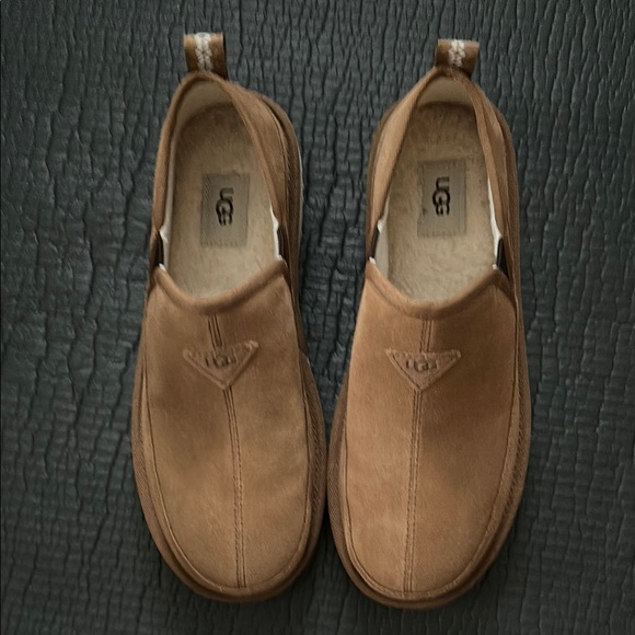 UGG Tan Suede Slip-On Loafers - Picture 1 of 6